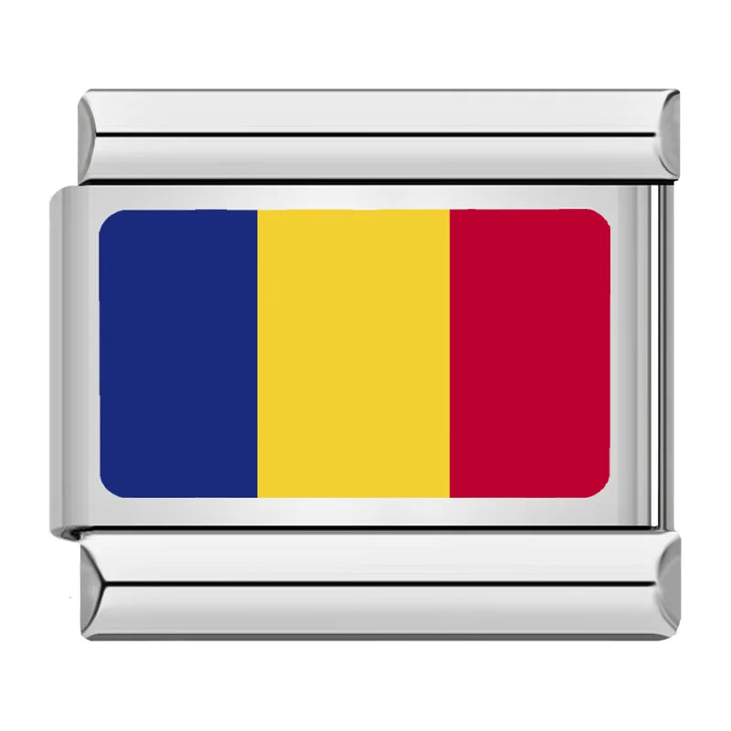 Romania flag Italian charm
