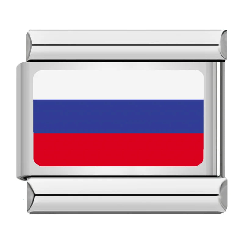 Russia flag Italian charm