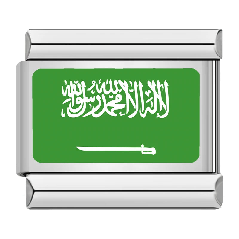 Saudi Arabia flag Italian charm