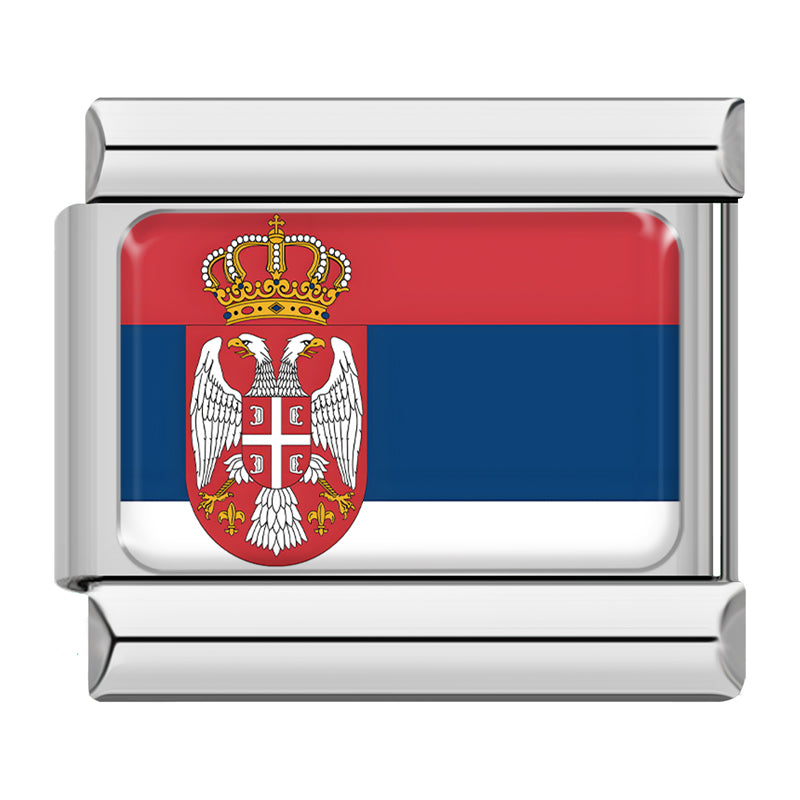 Serbia flag Italian charm