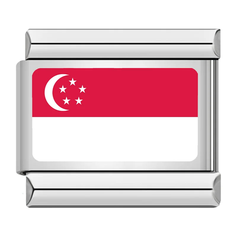 Singapore flag Italian charm