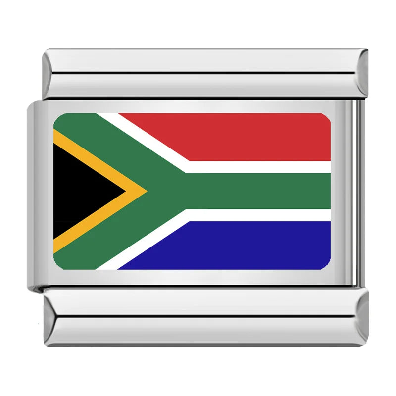 South Africa flag Italian charm