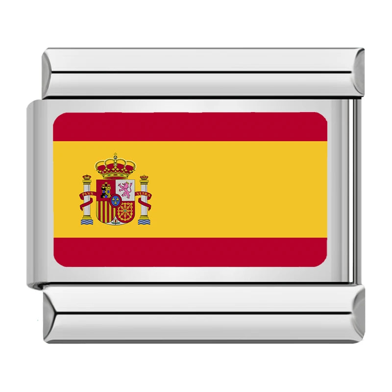 Spain flag Italian charm