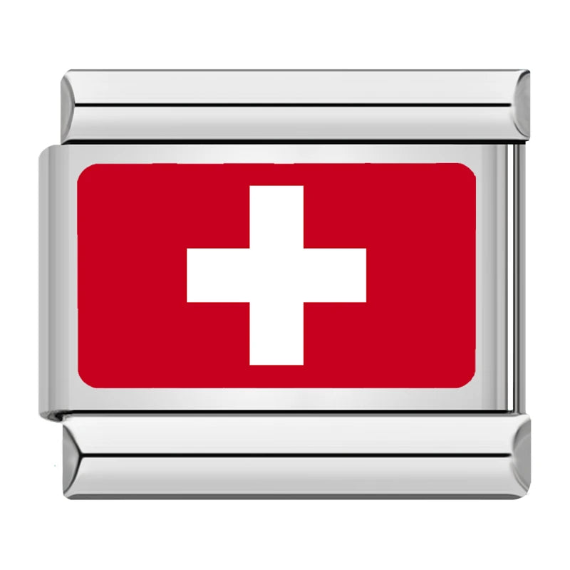 Switzerland flag Italian charm