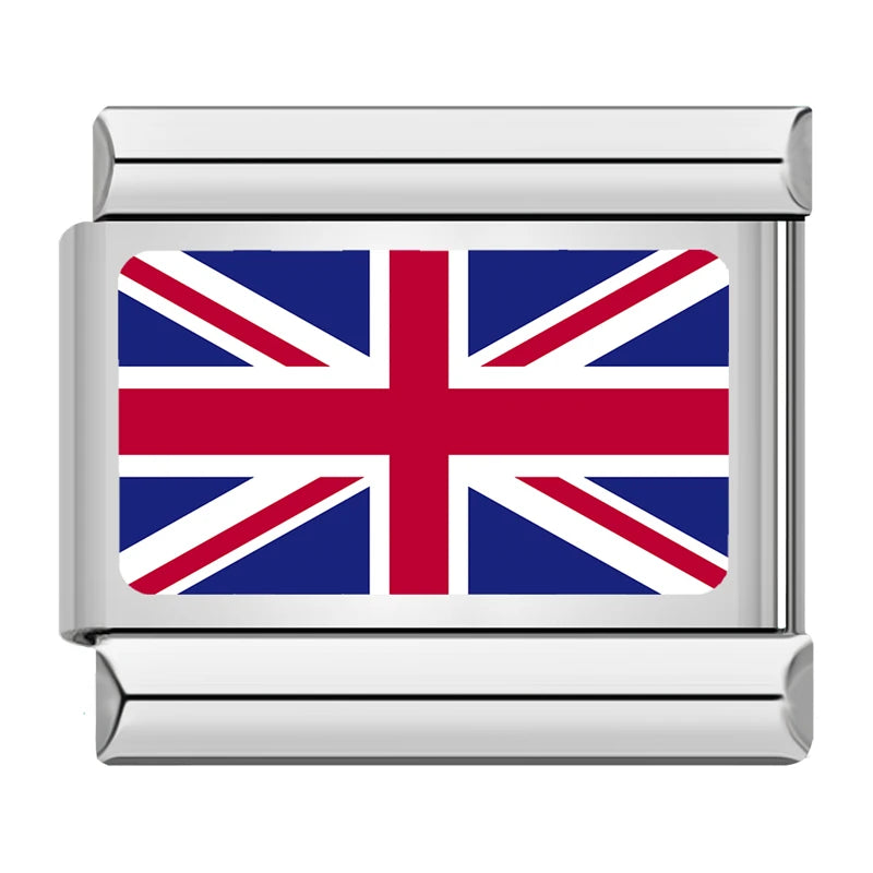 United Kingdom flag Italian charm