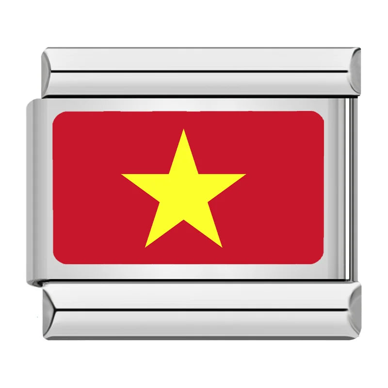 Vietnam flag Italian charm