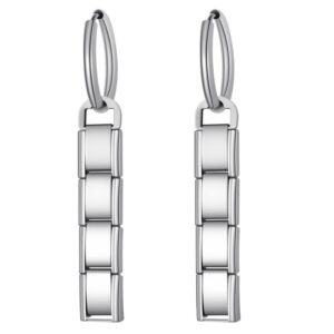italian charm link earrings