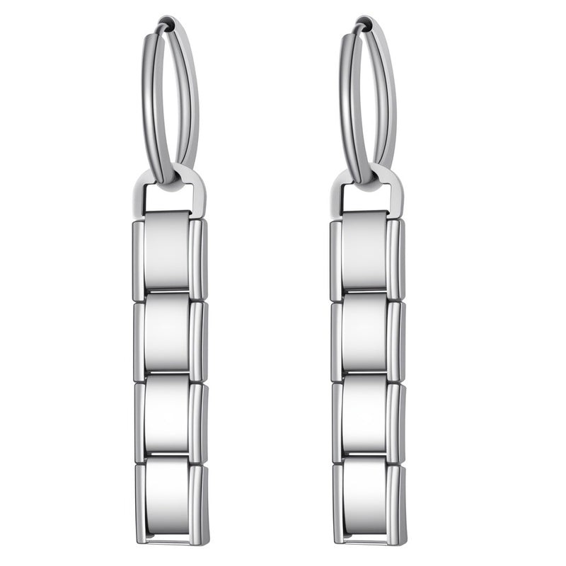 italian charm link earrings